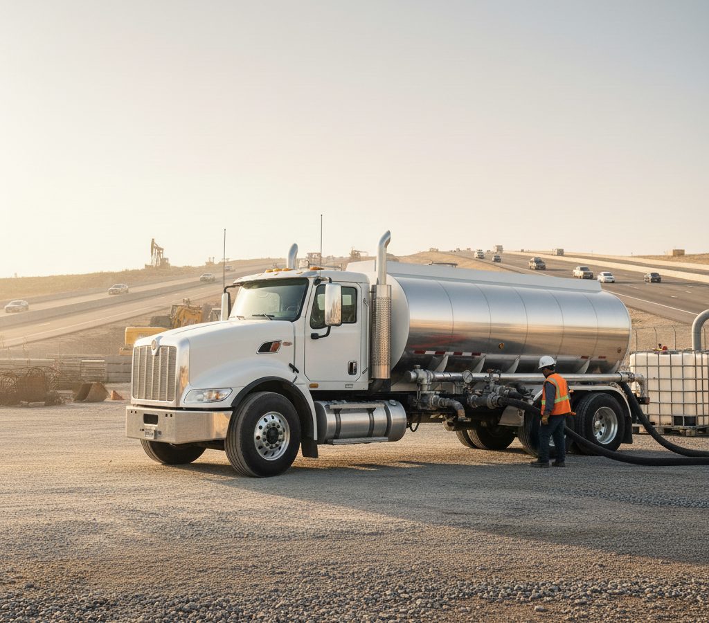 Water division truck at wellsite