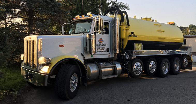 Contractor Transport yellow tanker